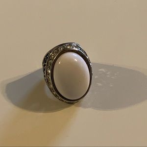 White Stone Accent Ring